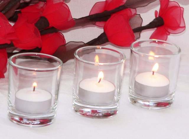 Clear Glass Tea Light Holder - Small - BULK Buy